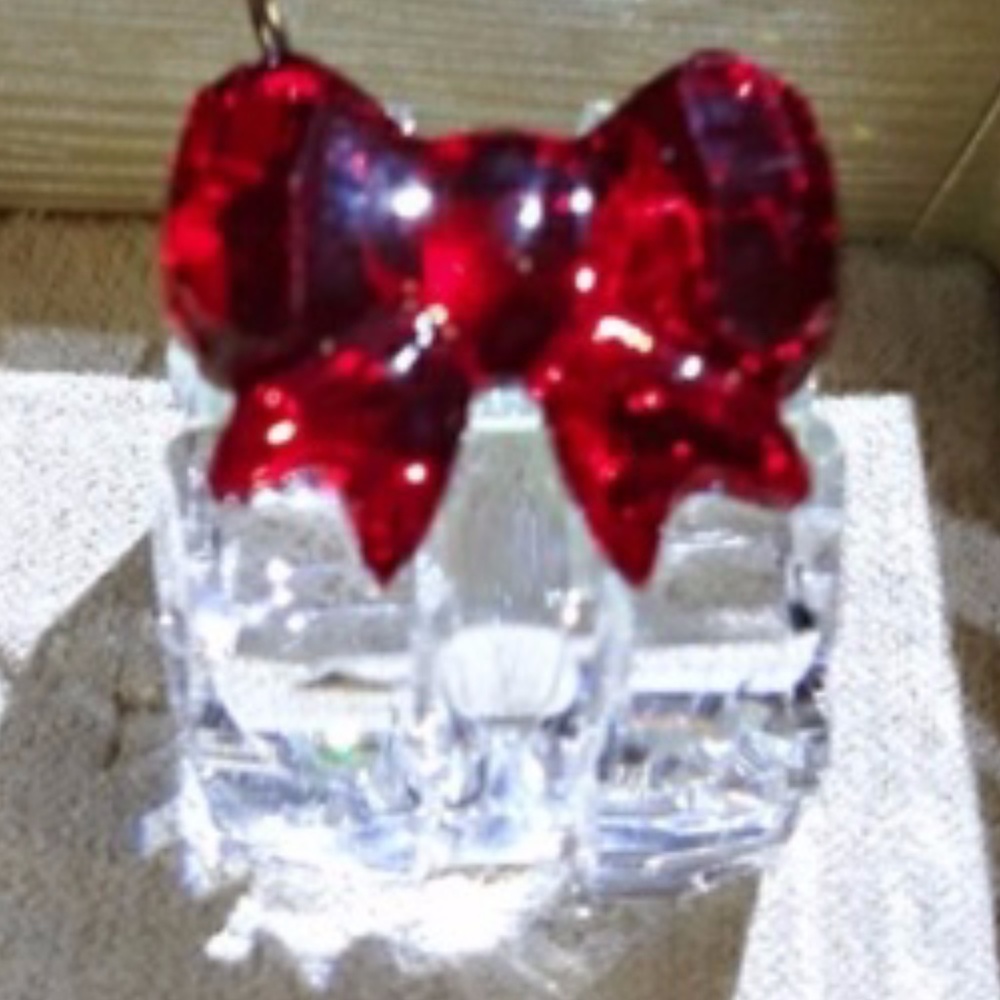 Swarovski Crystal Red Bow Box